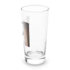 takeoutのカーテンにつかまっているネコ Long Sized Water Glass :right