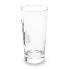 小鳥と映画館の何かを見つめる黒猫たち Long Sized Water Glass :right