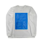 mirinconixのアシモフのロボット3原則とロボットの落書き  セルリアンブルー Long Sleeve T-Shirt