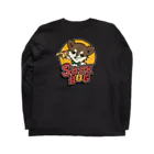sook dogのSook dog ジュピ太ビックシルエットロンT/バックプリント🐶🕊️(ブラック) Long Sleeve T-Shirt :back