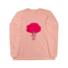 豚人イラストのパンダ武島の豚菜類！ロース・ピンク・ピッグカリフラワー！！ Long Sleeve T-Shirt