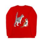 LalaHangeulの子猫さん達 ハングルデザイン Long Sleeve T-Shirt