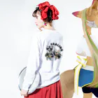 BULL HAWAII mihoデザイのフレブル　との　ひめ Long Sleeve T-Shirt :model wear (back, sleeve)