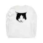 ハチワレちゃんのハチワレ猫　モノクロ02 Long Sleeve T-Shirt :back