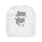 絵娯クリエイトのひのもとにゃんこ®️ 尺八 / 雷蔵 Long Sleeve T-Shirt :back
