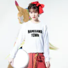 JIMOTOE Wear Local Japanの滑川町 NAMEGAWA TOWN Long Sleeve T-Shirt :model wear (front)