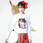 ひよこ男爵とまだむにゃんのにゃえさる (まだむにゃん) Long Sleeve T-Shirt :model wear (front)
