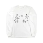 WAMI ART　ホツマツタヱ同好会の庭球蛙(前面文字あり) Long Sleeve T-Shirt