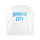 JIMOTOE Wear Local Japanの渋谷区 SHIBUYA WARD ロゴブルー Long Sleeve T-Shirt