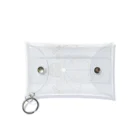 『Nothing Is Real』-- IN SUZURIの動物家紋。H.T.（桐とゾウ）黒 Mini Clear Multipurpose Case