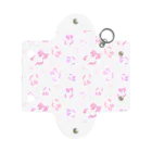 このんののふんわりピンクリボン白ベース Mini Clear Multipurpose Case