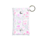 このんののふんわりピンクリボン白ベース Mini Clear Multipurpose Case