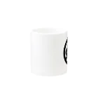 『Nothing Is Real』-- IN SUZURIの動物家紋。H.T.（三つ葉葵ハシビロコウ）黒 Mug :other side of the handle