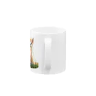 癒しの箱庭の柴犬の子犬の癒しマグカップ Mug :handle