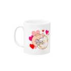 SHINOBU LABORATORY.の3にゃんず(Heart) Mug :left side of the handle