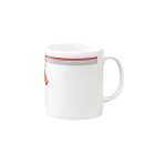 みゃみゅみぇっみょ（バスケット）のフチdeダンク　レッド（バスケットボール） Mug :right side of the handle