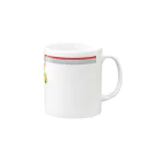 みゃみゅみぇっみょ（バスケット）のフチdeダンク　イエロー（バスケットボール） Mug :right side of the handle