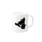 pomonaの猫のコロン Mug :right side of the handle