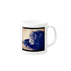 ♬あらかわいきもの倶楽部♬のわれおもうゆえに、 Mug :right side of the handle