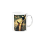 ♬あらかわいきもの倶楽部♬のおでかけ日和♬ Mug :right side of the handle