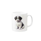 pondLeisurelyの愛らしい子犬 Mug :right side of the handle