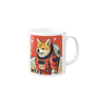 スペースドッグ・ラボのスペース柴犬探検隊 Mug :right side of the handle