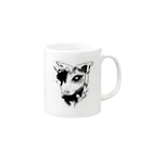 おかか工房のみてるねこ Mug :right side of the handle