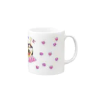 犬と猫の親バカ日記【公式グッズ】のマグカップ　犬と猫の親バカ日記 Mug :right side of the handle