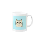 日常のふてくされたネコくん(水色) Mug :right side of the handle