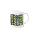 Monaka Fuchu のタイル模様 Mug :right side of the handle