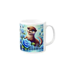 master_hspの青薔薇のひととき Mug :right side of the handle