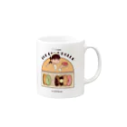 松洋堂/SYOYODO　SUZURI店の【ドーナツ倶楽部】オリジナルグッズ Mug :right side of the handle