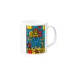 PIROTODadaismの愛の四重奏、青い猿の午後 Mug :right side of the handle