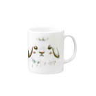 tomorebiのしずかな守り手｜垂れ耳うさぎ Mug :right side of the handle