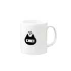 ねこを吸う者のねこにんじゃマグ(くろ) Mug :right side of the handle