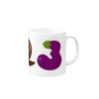 無彩色デザイン販売所の初夢 / 一富士二鷹三茄子 Mug :right side of the handle