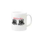 若松商店の手作りシーサーシャツ Mug :right side of the handle