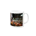 漣帽商店の渋谷の夜景 Mug :right side of the handle