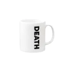 ガイコツグッズのDEATH 縦 Mug :right side of the handle