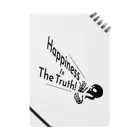 『Nothing Is Real』-- IN SUZURIのHappiness Is The Truth!（黒） Notebook