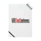 伊達 五十嵐🍣VTuber ヘヴィメタルバンド "503 bad gateway"の503 bad gateway ロゴ（ブラック） Notebook