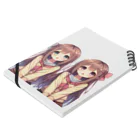 腹ペコ赤虫の愛らしい可愛い双子の姉妹 Notebook :placed flat