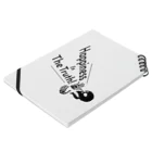 『Nothing Is Real』-- IN SUZURIのHappiness Is The Truth!（黒） Notebook :placed flat