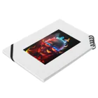 SOCG BRANDの"燃える漢" Notebook :placed flat