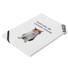 MIKE MIKE nekoのハミ肉でうしろ足見えない三毛猫 Notebook :placed flat