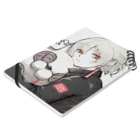 苔もぐらのアカシロクロ Notebook :placed flat