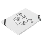 にこのyou . be . moji  指文字 Notebook :placed flat