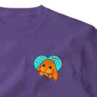 LalaHangeulのロップイヤーラビット(롭이어토끼)　韓国語バージョン One Point T-Shirt
