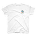ワッペンアニマルワールドのイルカちゃんスカイミント（ワッペンアニマル） One Point T-Shirt