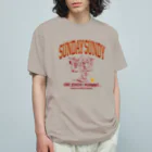 SUNDAYS GRAPHICSのSUNDAY SUNDY No.2(カレッジロゴ)  Organic Cotton T-Shirt